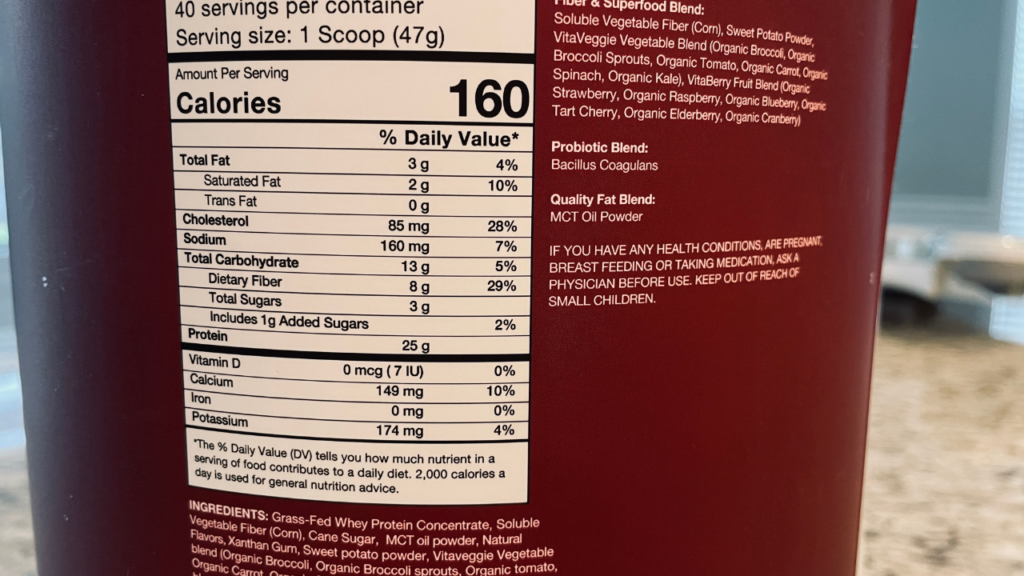 rsp truefit meal replacement shake ingredients