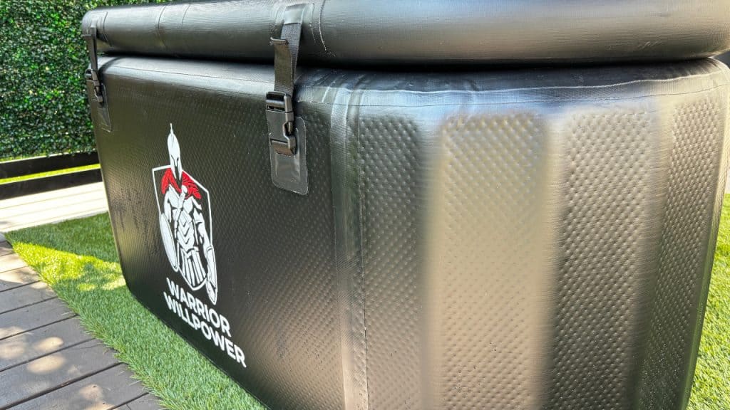 image of an inflatable cold plunge tub